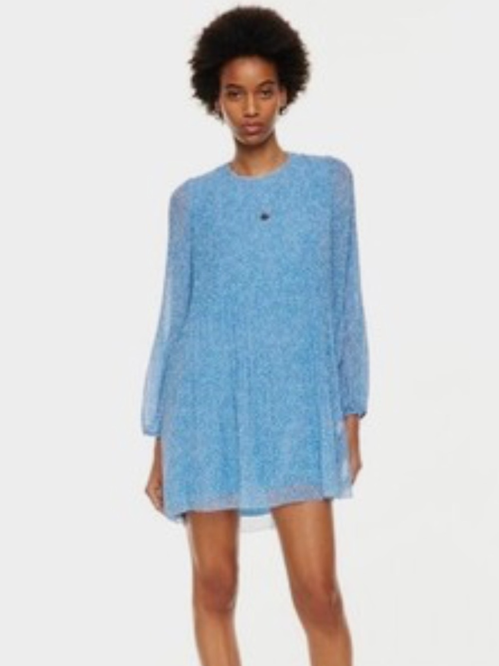 Wilfred daydreamer mini Blue Floral Long-Sleeve dress